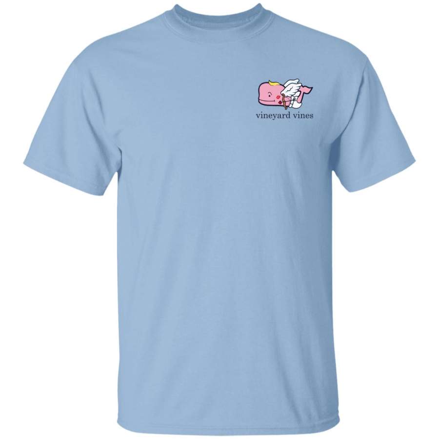 vineyard vines valentines shirt Cupid Whale Long-Sleeve Pocket Tee men women plus size clothing white