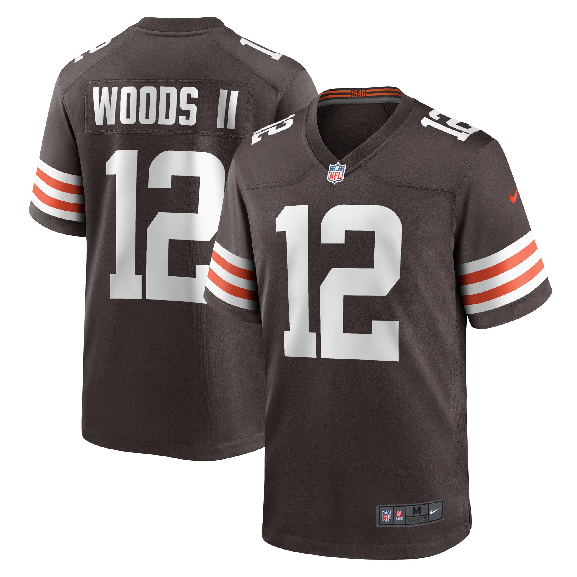 Michael Woods II Cleveland Browns Game Player Jersey – Brown