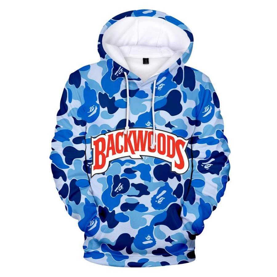 Letter BACKWOODS Hoodie Pullover Hooded Sweatshirt