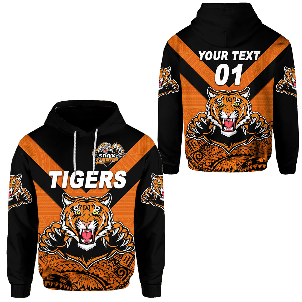 (Custom Personalised) Papua New Guinea Lae Snax Tigers Hoodie Rugby Original Style – Orange, Custom Text And Number Lt8