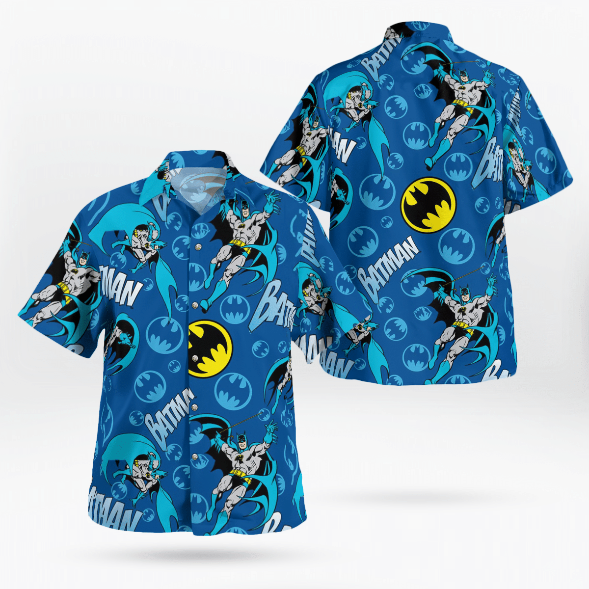 Batman Classic Pattern For Man And Woman Print Short Sleeve Hawaiian Shirt Y97