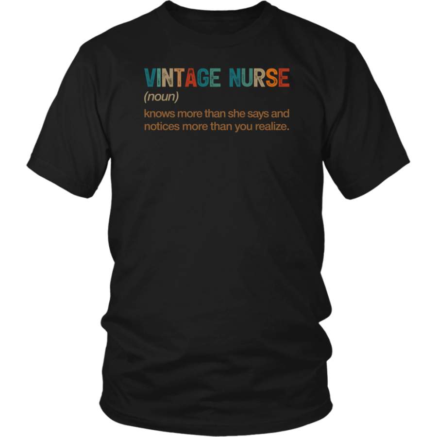 Vintage Nurse shirts funny definition