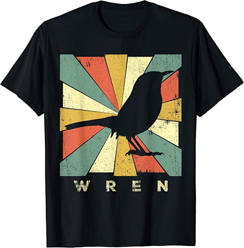 Vintage Wren Bird Lover Retro Style Animal T-Shirt