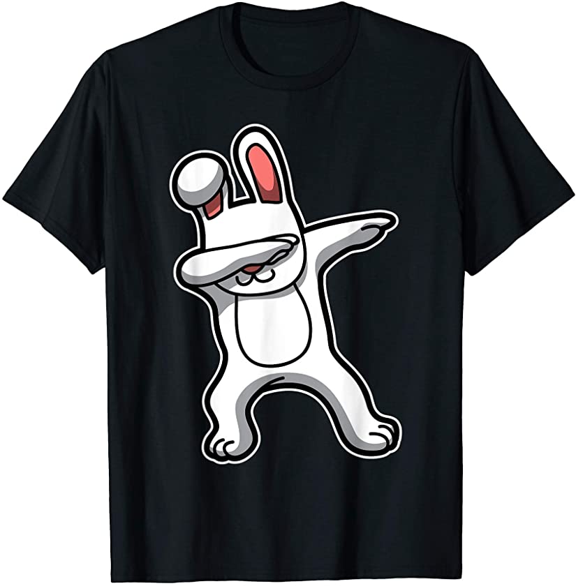 Dabbing Rabbit Shirt Easter Outfit Boys Girls Men Women Kids T-Shirt