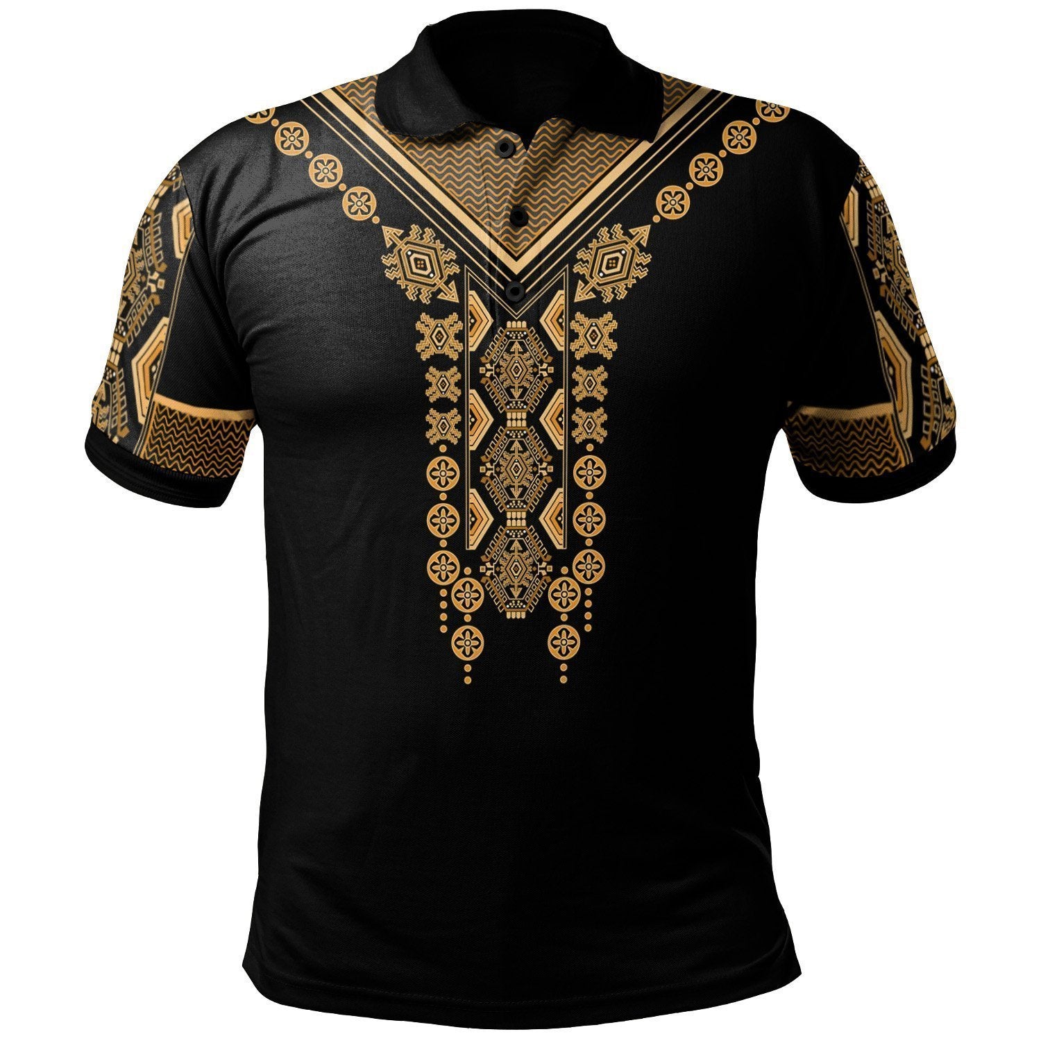 Greek Life Polo Shirt – Dashiki Color Black Dropi Polo Shirt