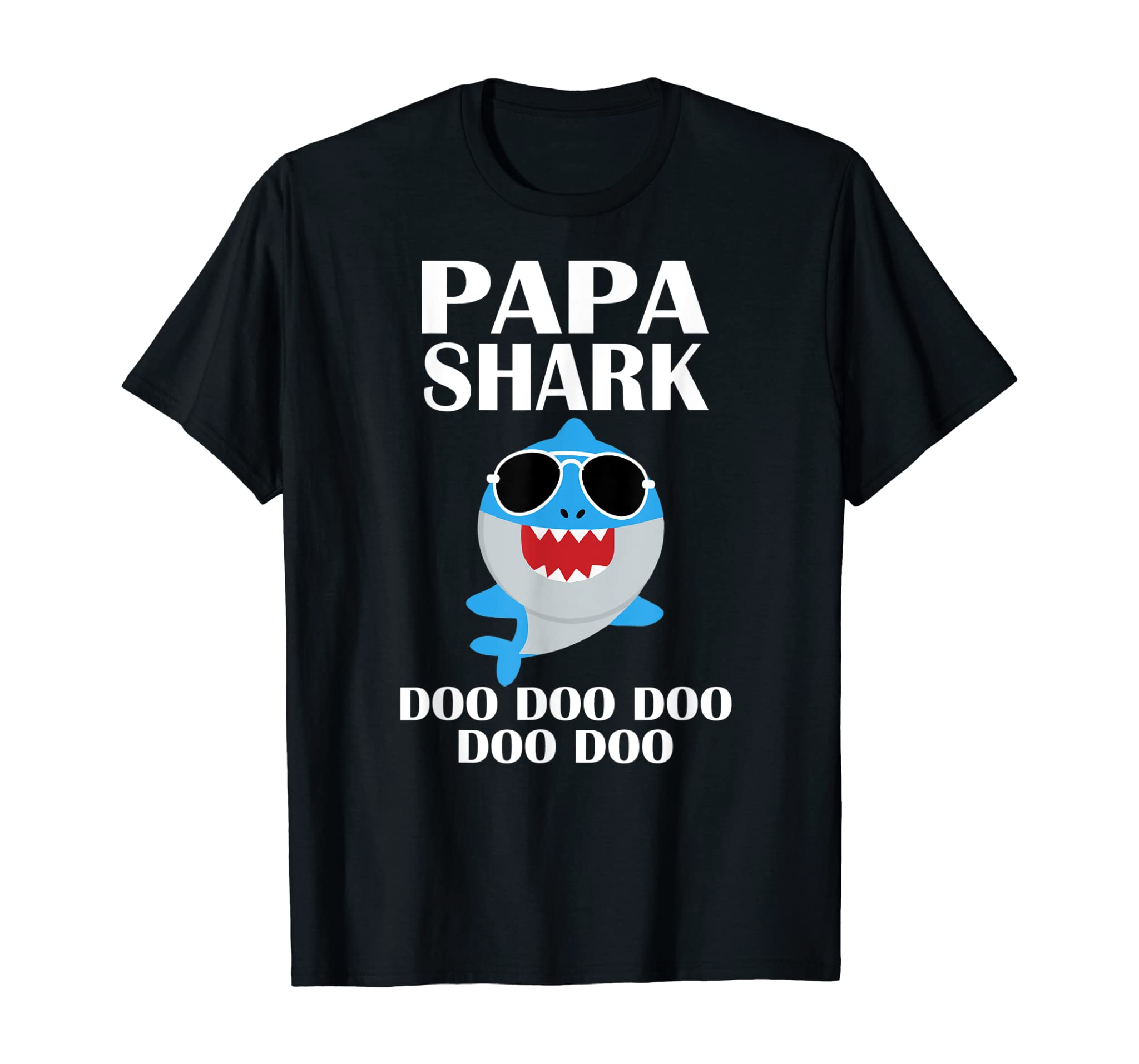 Papa Shark Shirt Doo Doo Doo Fathers Day Papa Birthday Gift