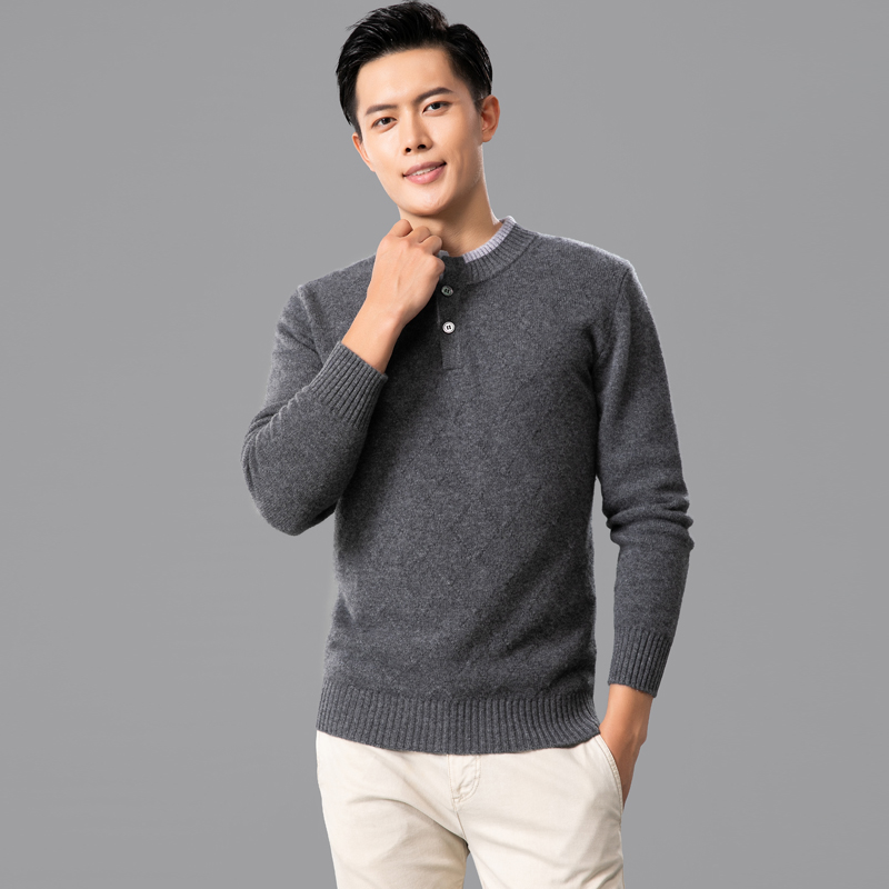 100% Cashmere Sweater Men’s New O-Neck Knit Pullover 2022 Autumn Winter Plus Size Warm Pure Wool BaseShirt Youth Loose Thick Top alx