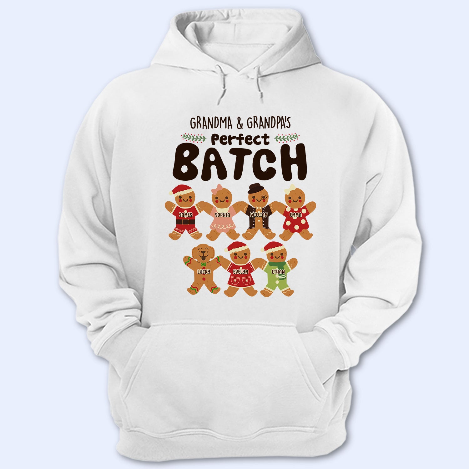 Grandma Grandpa Mom Dad Perfect Batch – Gift For Mom, Dad, Grandparents – Personalized Hoodie