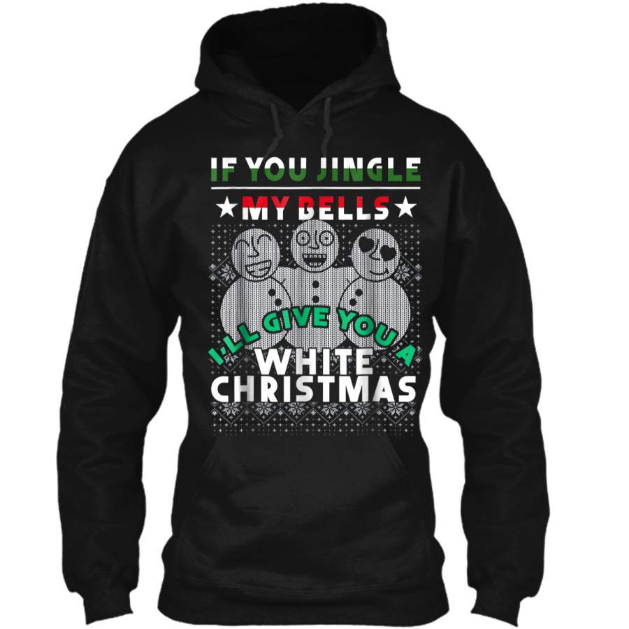 Mens Jingle My Bells Funny Adult Christmas Pullover Hoodie Christmas Gift Ideas