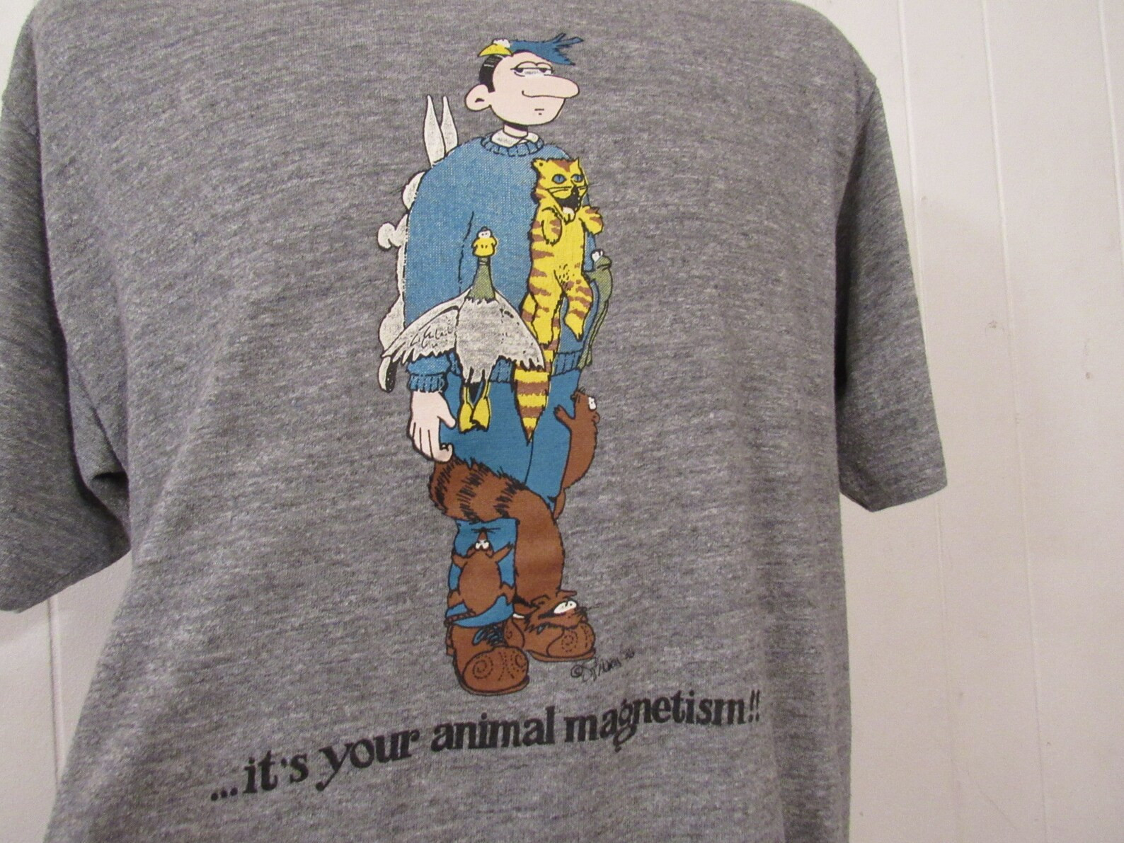 Vintage T Shirt 1980S T Shirt Funny T Shirt Animal Magnetism Animal Love Vintage Clothing