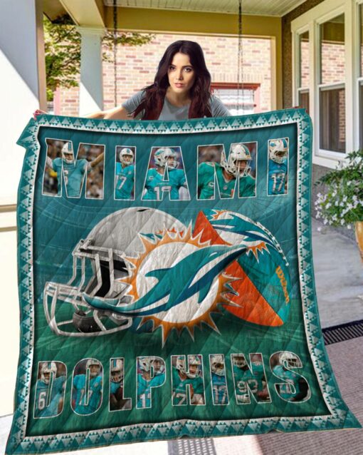 Miami Dolphins Quilt Blanket 2 Nt