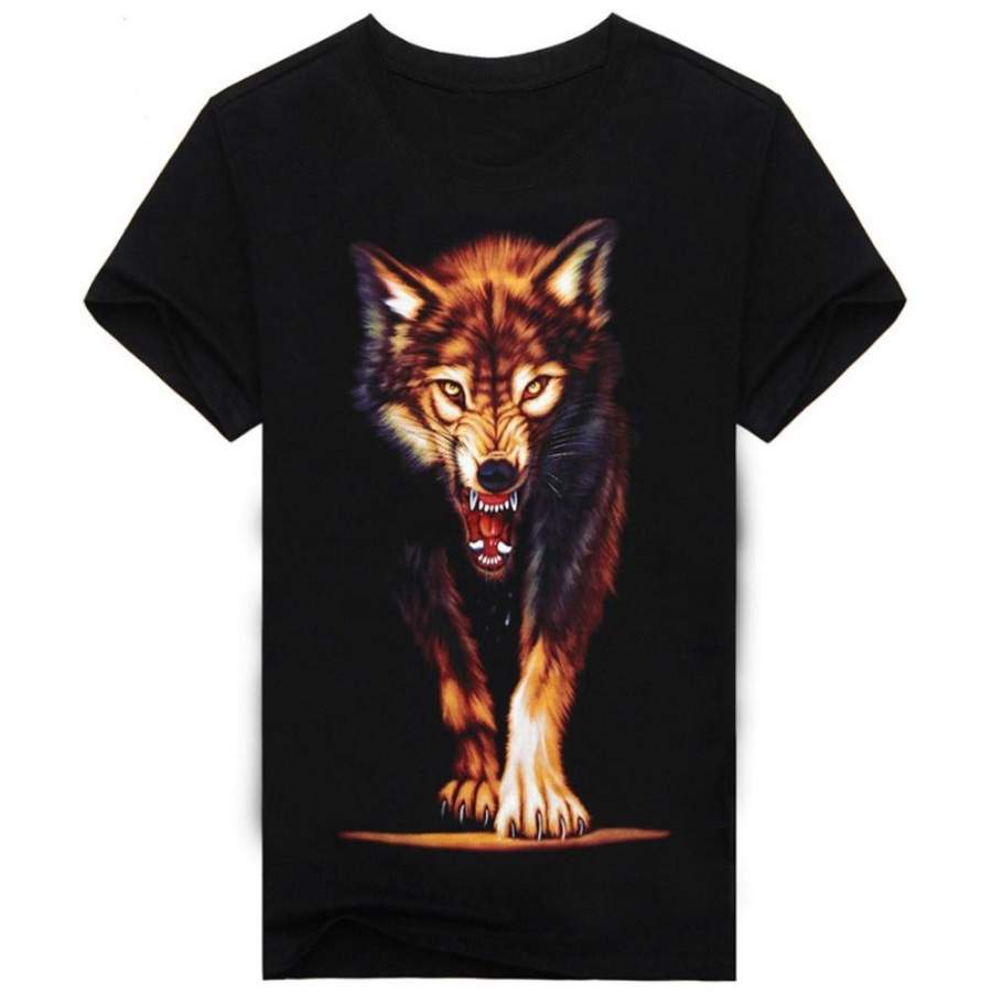 Hot Sale Brand New Fashion Summer Men T-Shirt Print Nightmare Tiger Short-Sleeved Casual Tops Tees Men’S Shirts Mens T-Shirt