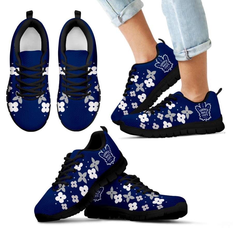 Flowers Pattern Toronto Maple Leafs Sneakers