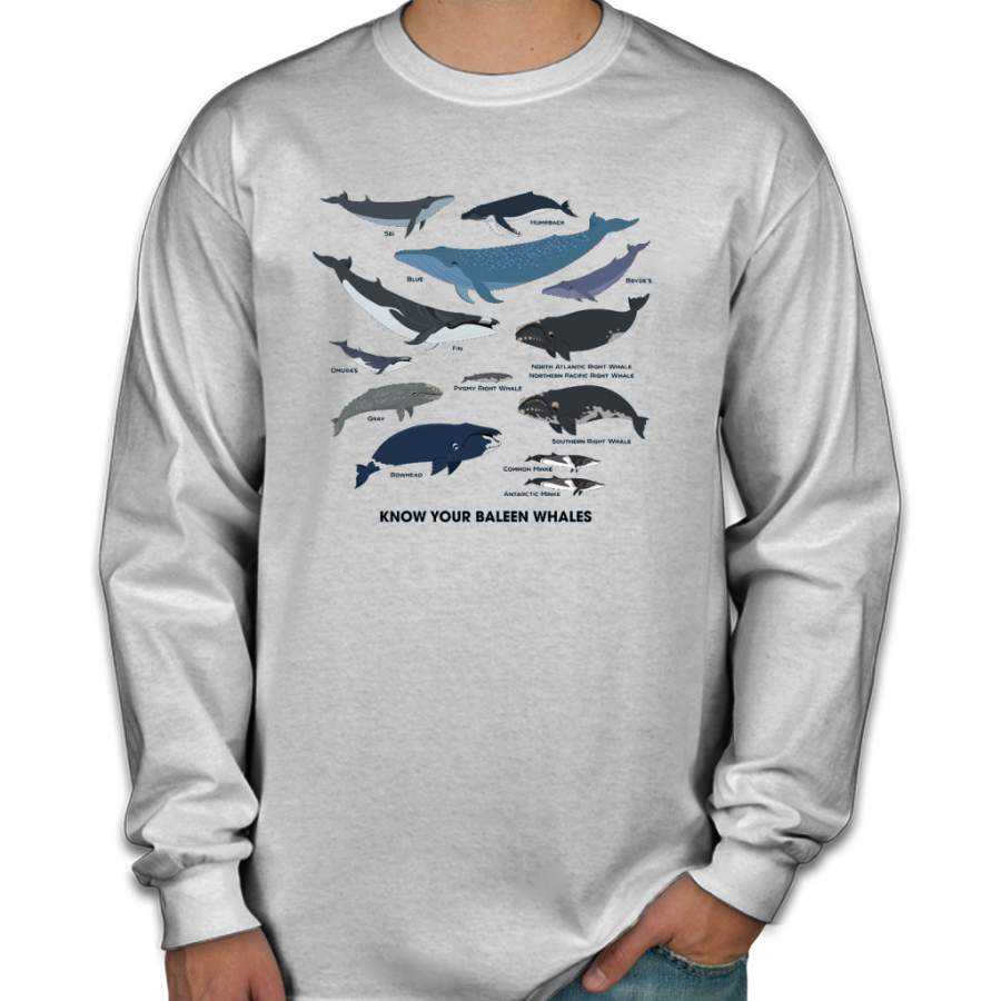 Know Your Baleen Whales Men Long Sleeve Shirt