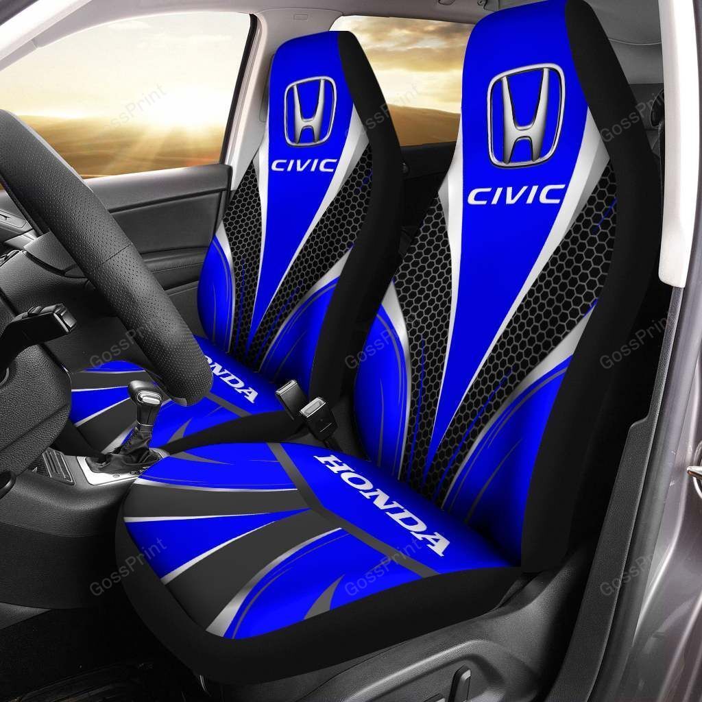 Honda Civic Car Seat Cover (Set Of 2) Ver 1 (Blue) Fashion Store