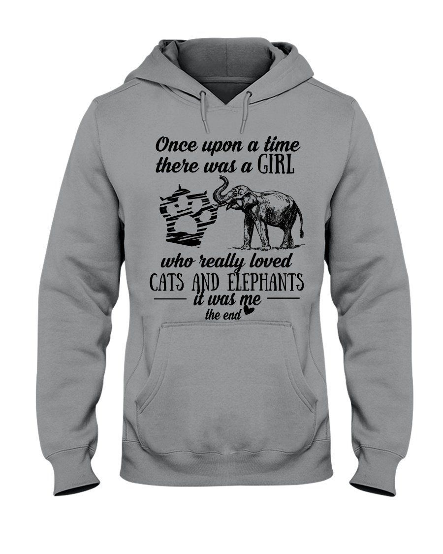 A Girl Who Really Loved Cats And Elephants Custom Design Hoodie