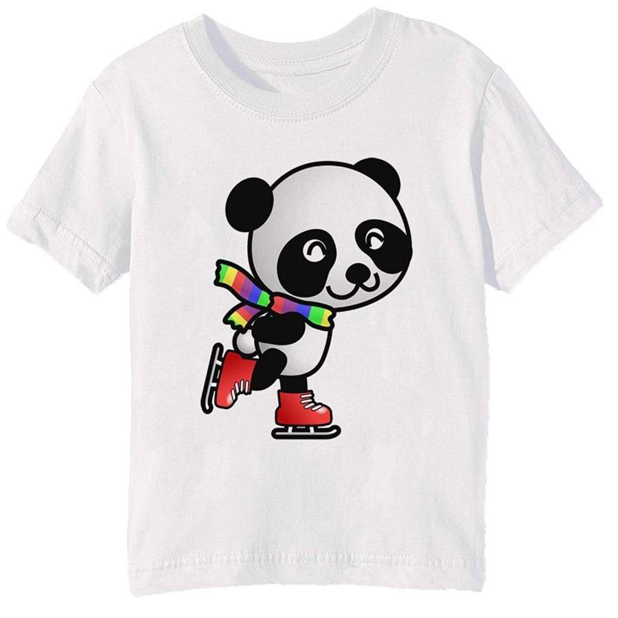 Summer T-Shirts,Panda Skating T-Shirt O-Neck Short Sleeved T Shirt Summer Fashion Loose Funny Tee Shirt For Men ,Men’S Fashion T-Shirt