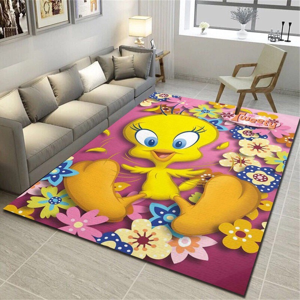 Looney Tunes Tweety Bird Power Rug, Living Room Bedroom Carpet