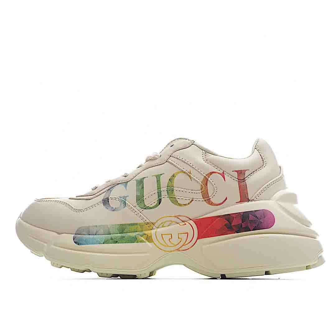 Gucci Rhyton Multicolor Logo Print Shoes Sneakers SNK562634627