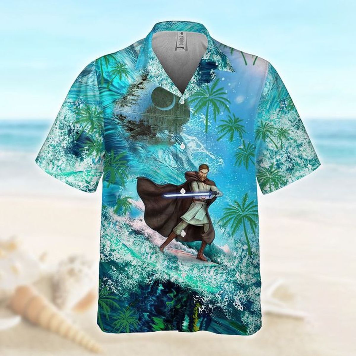 Very Good Quality Obi Wan Surfing For Man And Woman Print Short Sleeve Hawaii Shirt Ha75535