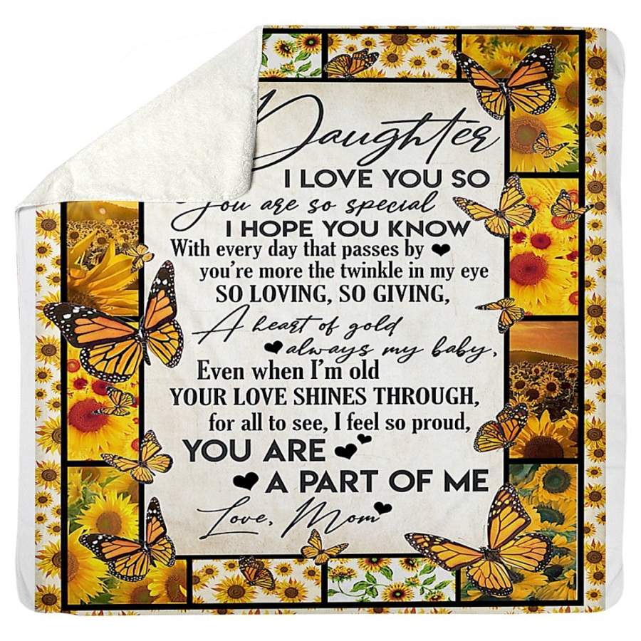 You Are My Part Of Me Meaningful Gift From Mom To Daughter Sherpa Blanket