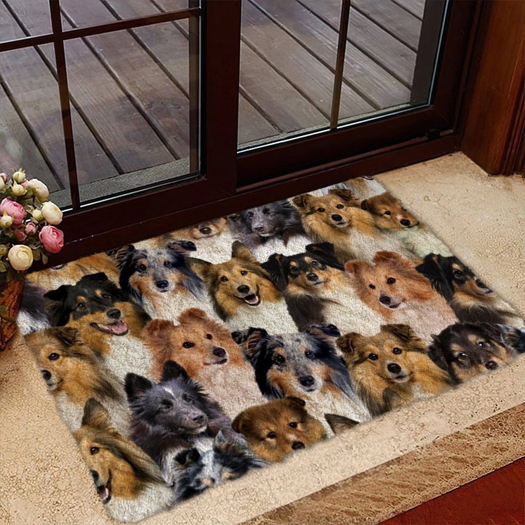 Tmarc Tee A Bunch Of Shetland Sheepdogs/Shelties Doormat