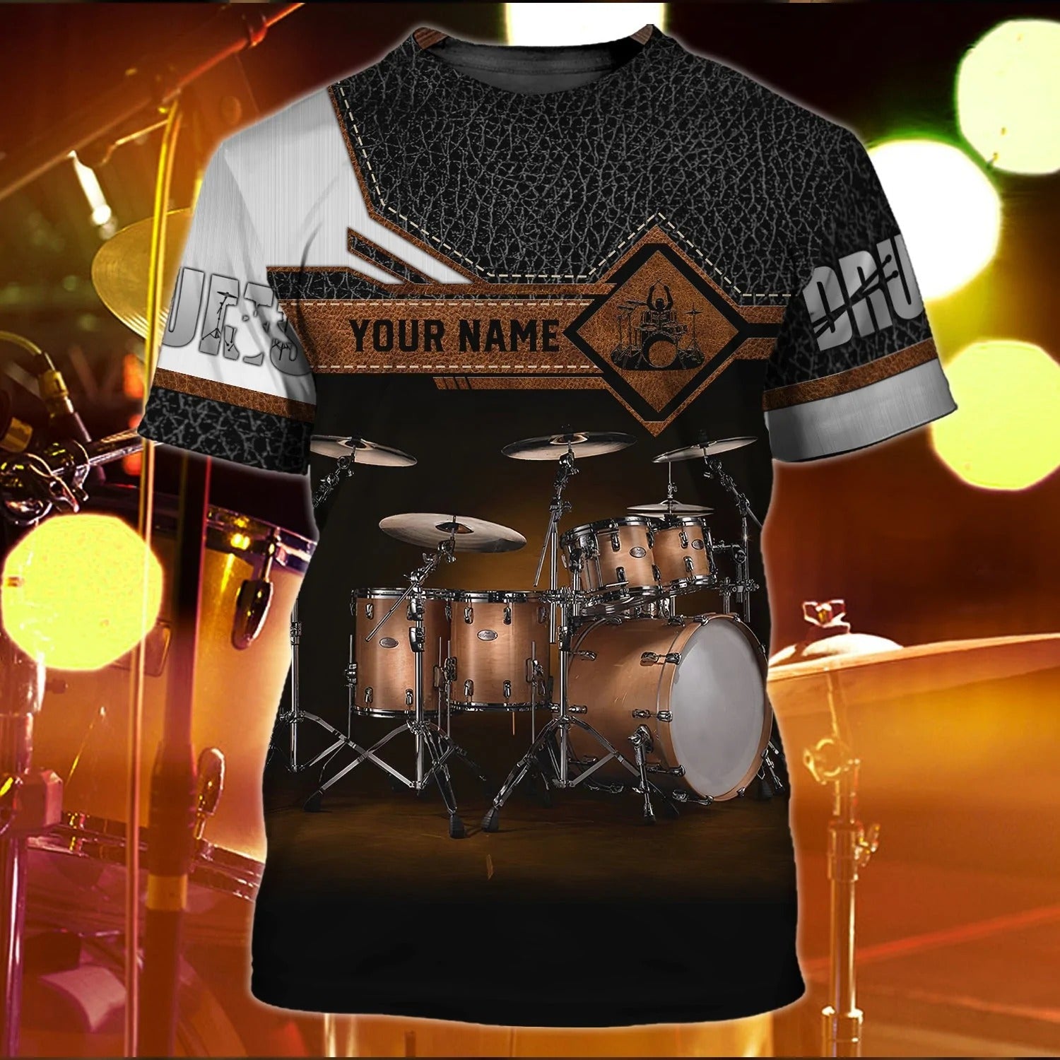 Custom Name 3D Drum Shirt, Best Gift For Drummer, Drummer Tshirt