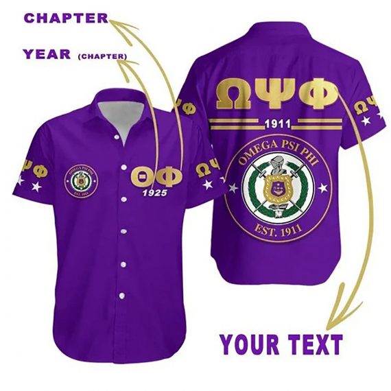 Personalized Omega Psi Phi Hawaii Shirt Aloha Beach Holiday Ch3