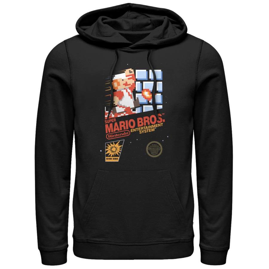 Nintendo Men’s NES Super Mario Bros  Lightweight Hoodie