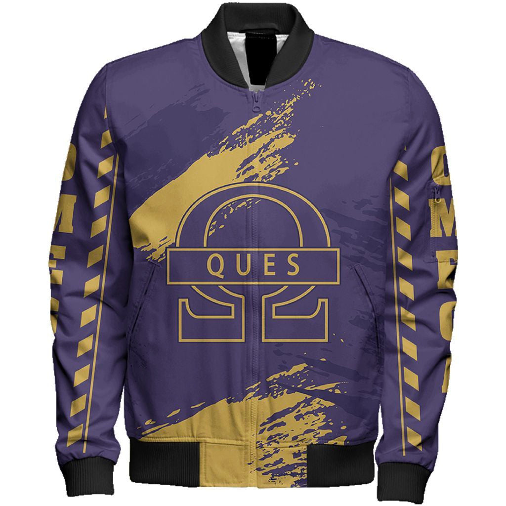 Wonder Print Jacket – Omega Psi Phi Nineteen Sleeve Zip Bomber Jacket