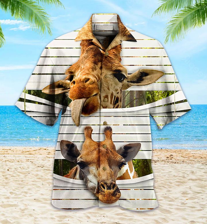 Funny Giraffe Brown Hawaii Shirt Ha80601