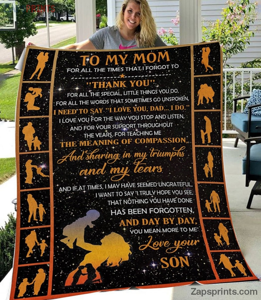 Gift For Mom – To My Mom – Thank You Mom – Blanket