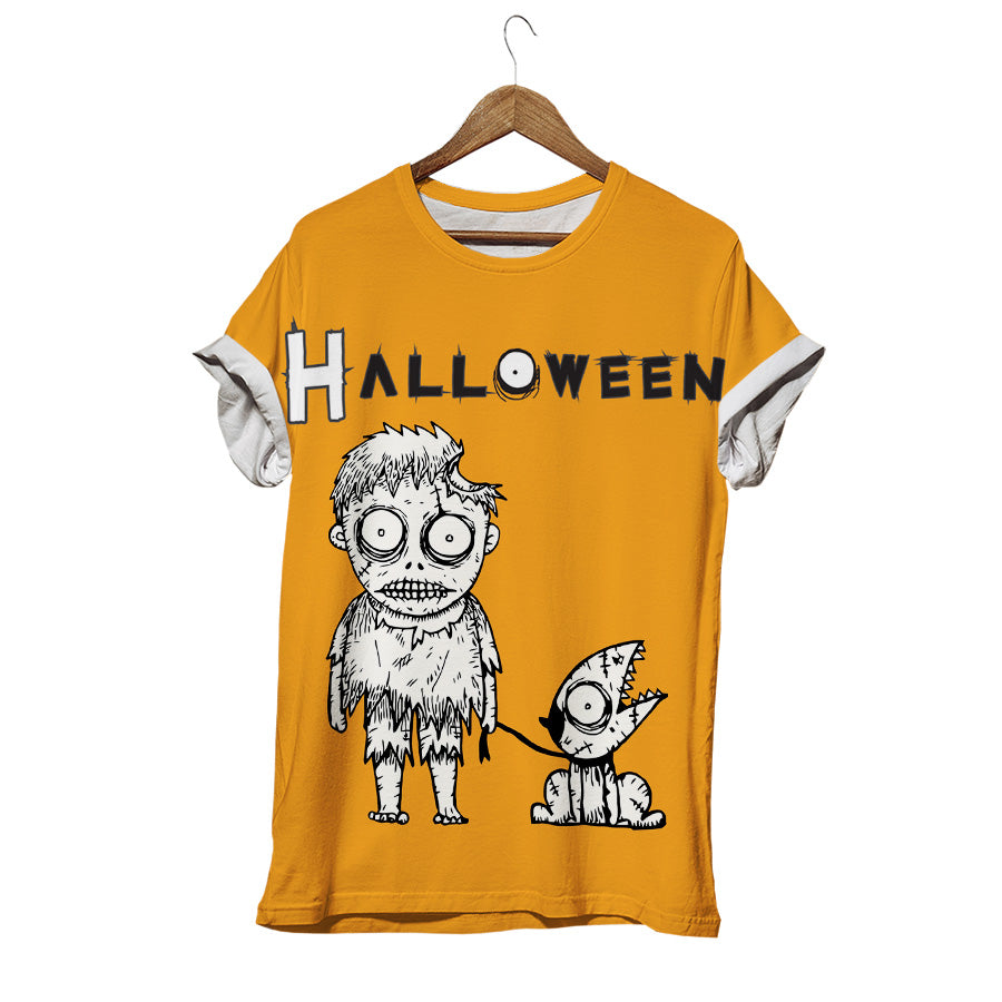 Zombie And His Dog Halloween Tee