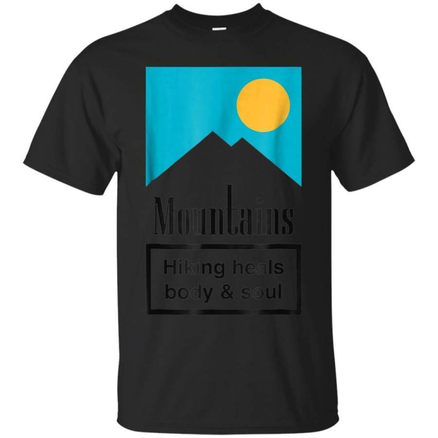 AGR Minimal Mountains Sun Geometry Outdoor Hiking Tshirt Jaq T-shirt