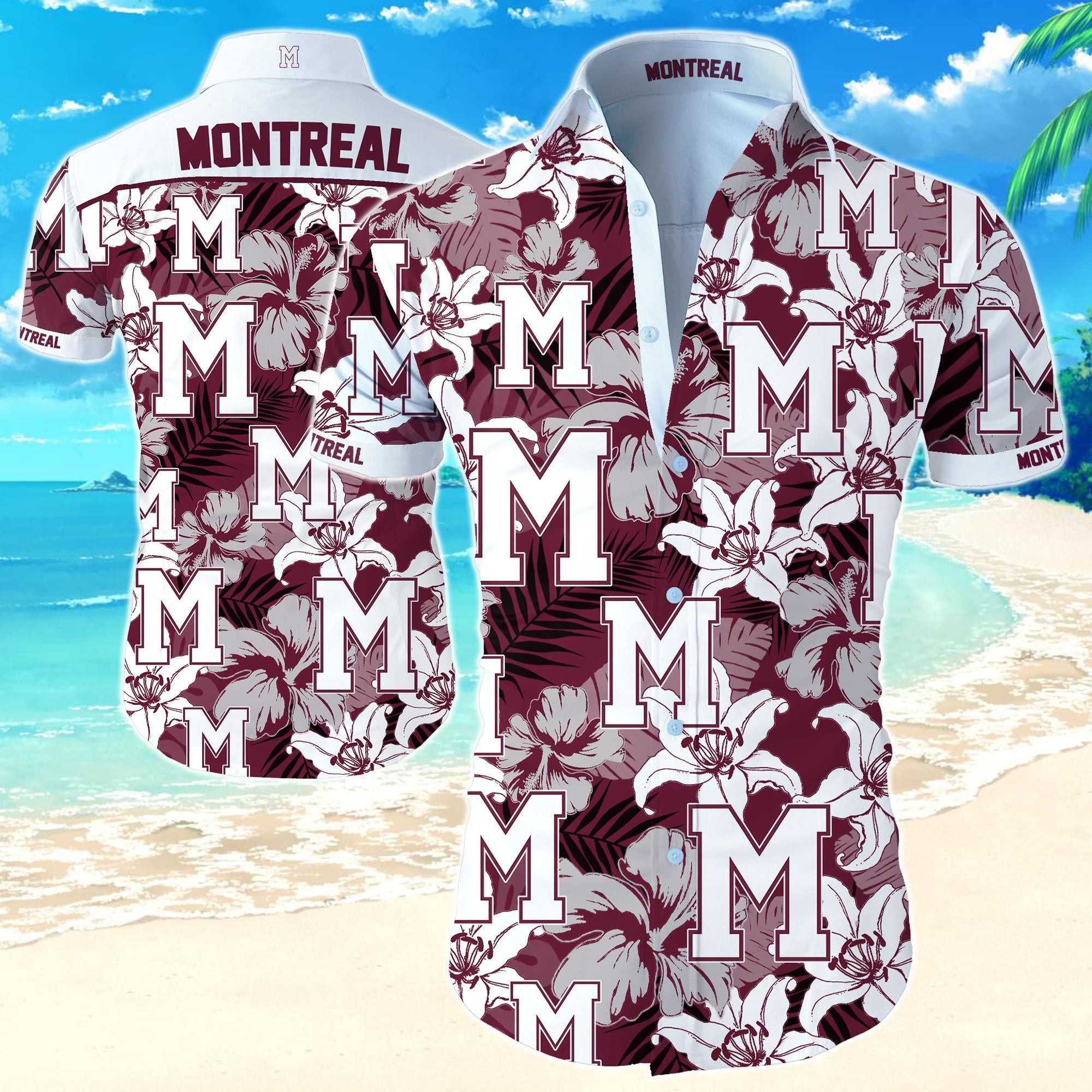 Montreal Maroons Hawaii Shirt Summer Button Up For Men Beach Wear Short Sleeve Ha98323