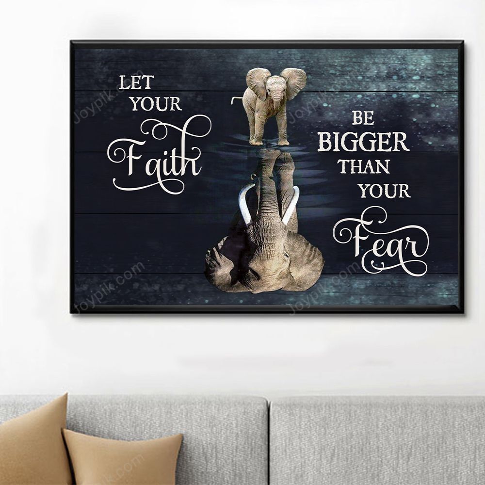 Reflection In Water Elephant Poster