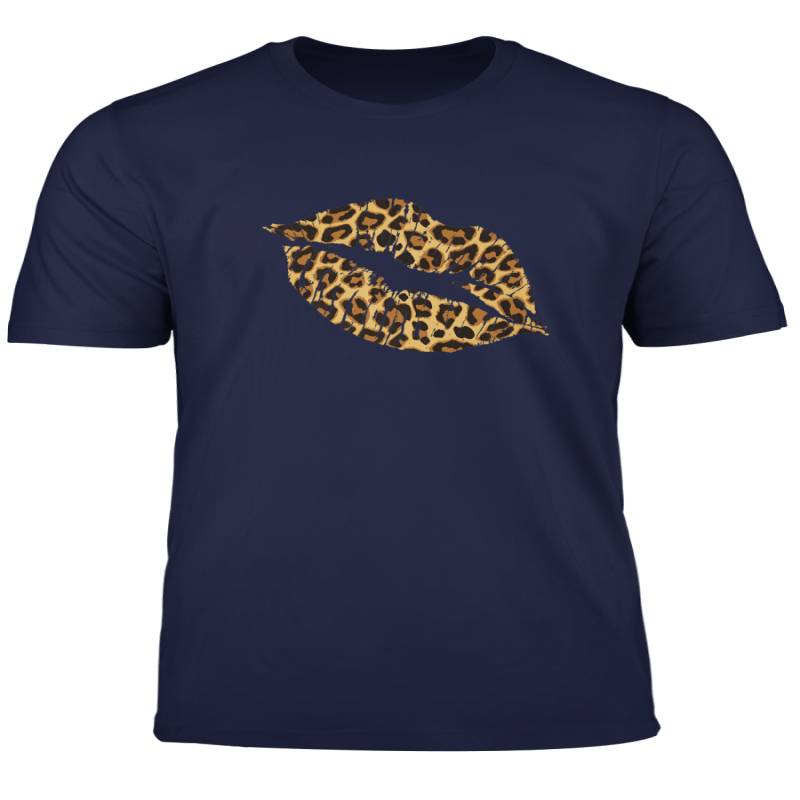 Cool Lips Kiss Me Leopard Cheetah Print T Shirt