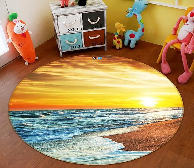 3D Bright Sea 126 Round Rug – Round Carpet Home Decor