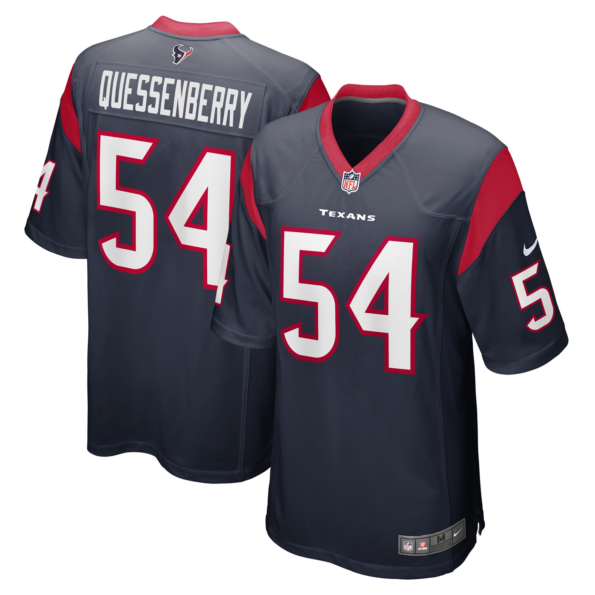 Men’s Houston Texans Scott Quessenberry Navy Game Player Jersey