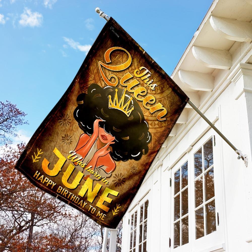 June Black Queen 3D Garden Flag