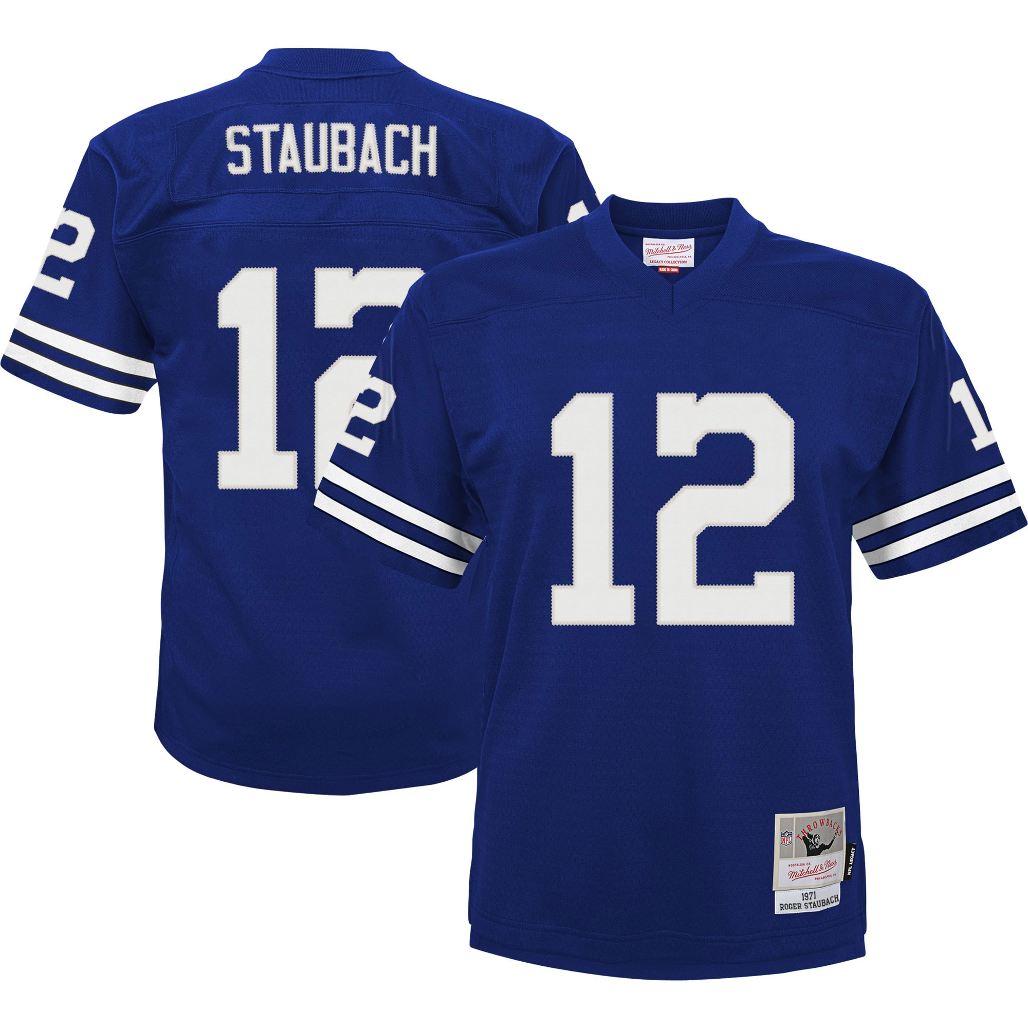 Roger Staubach Dallas Cowboys Mitchell & Ness Youth Retired Player Legacy Jersey – Navy