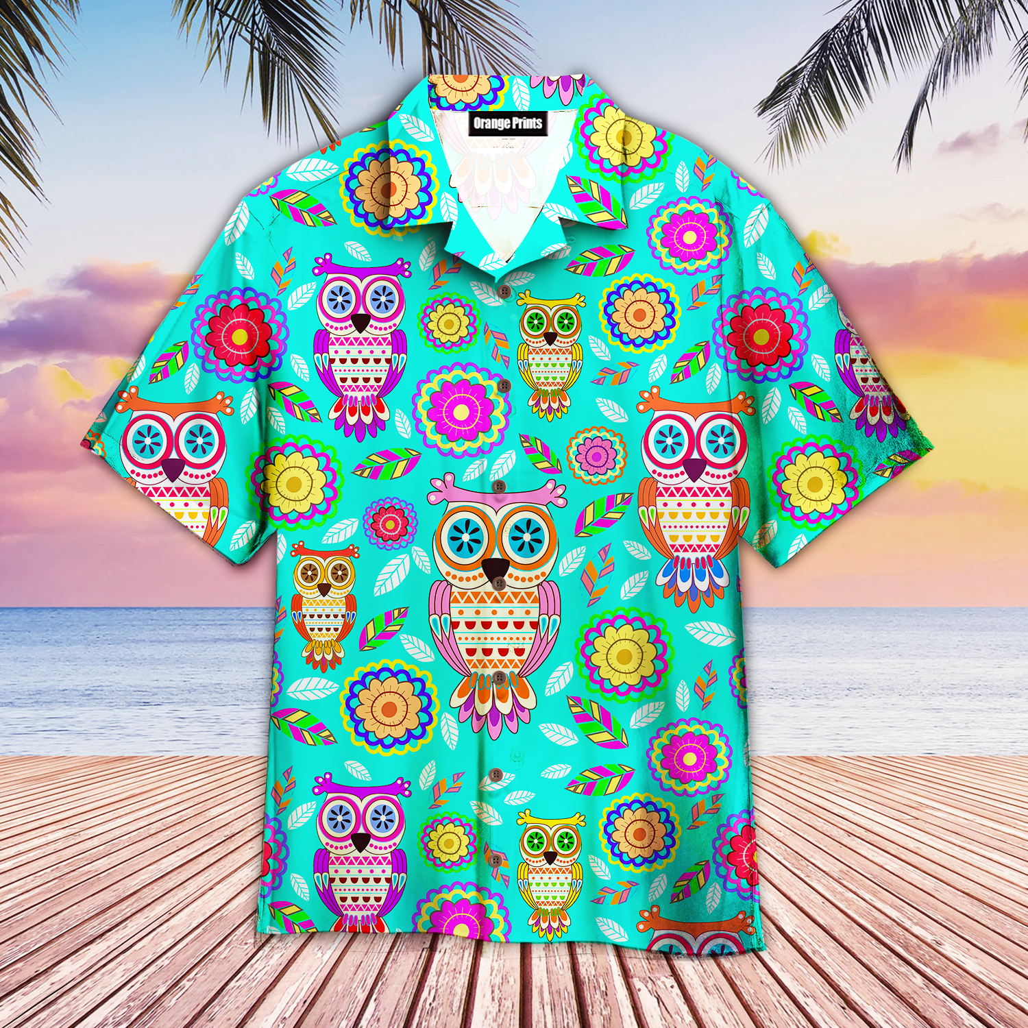 Owls Floral Tropical Hawaii Shirt For Men Women Ha97605