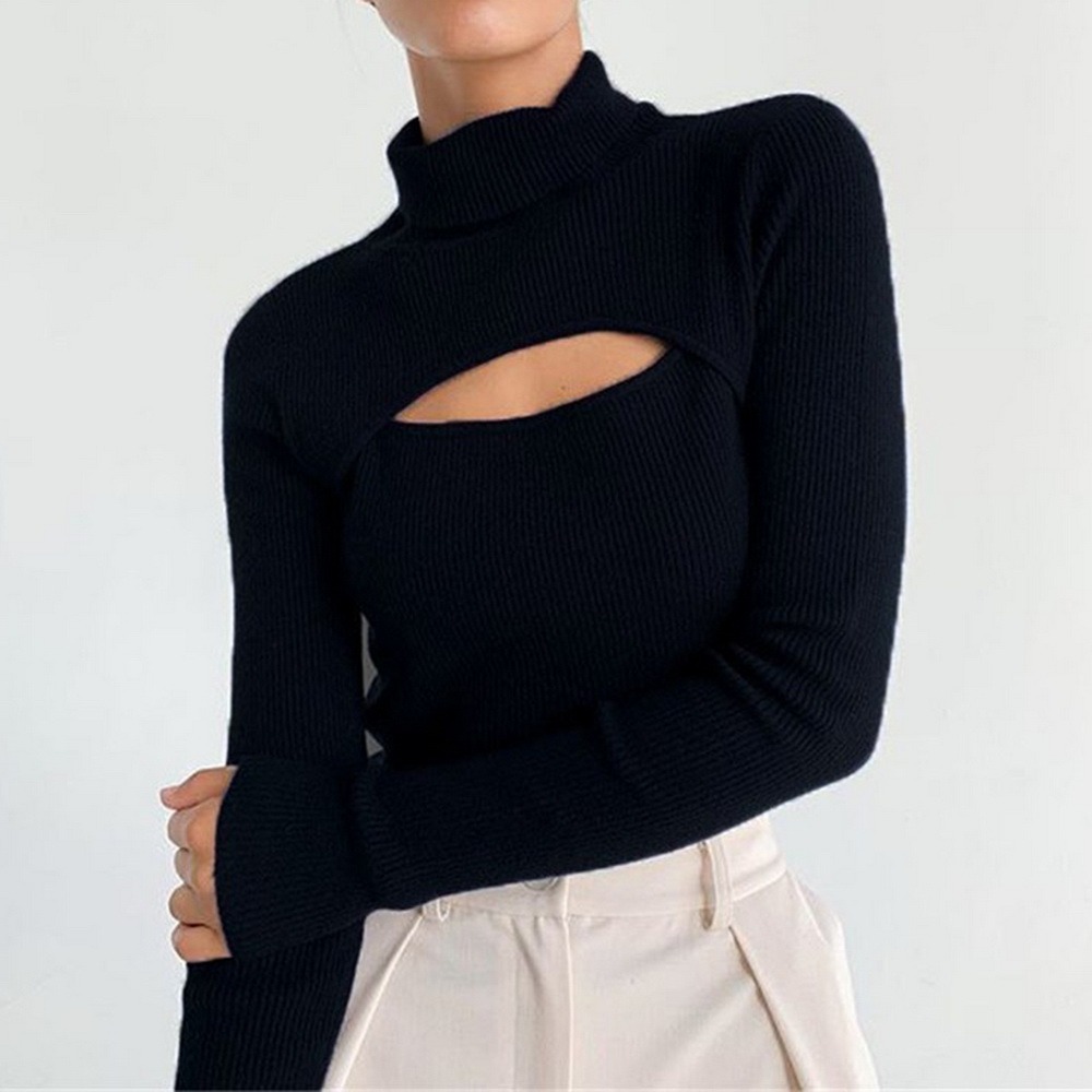 Autumn Winter Basic Turtleneck Knitting Bottoming Warm Sweaters 2022 Women’s Pullovers Solid Minimalist Cheap Tops alx