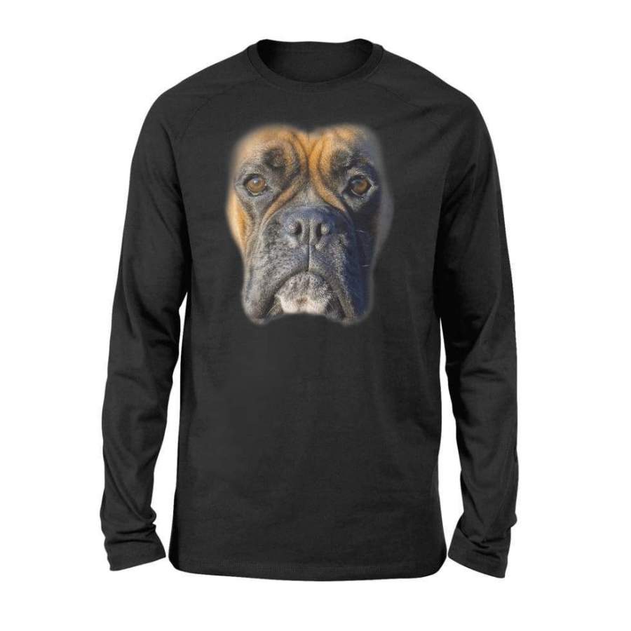 Animal Lover Gift Boxer Face Funny Dog Lovers Men – Standard Long Sleeve