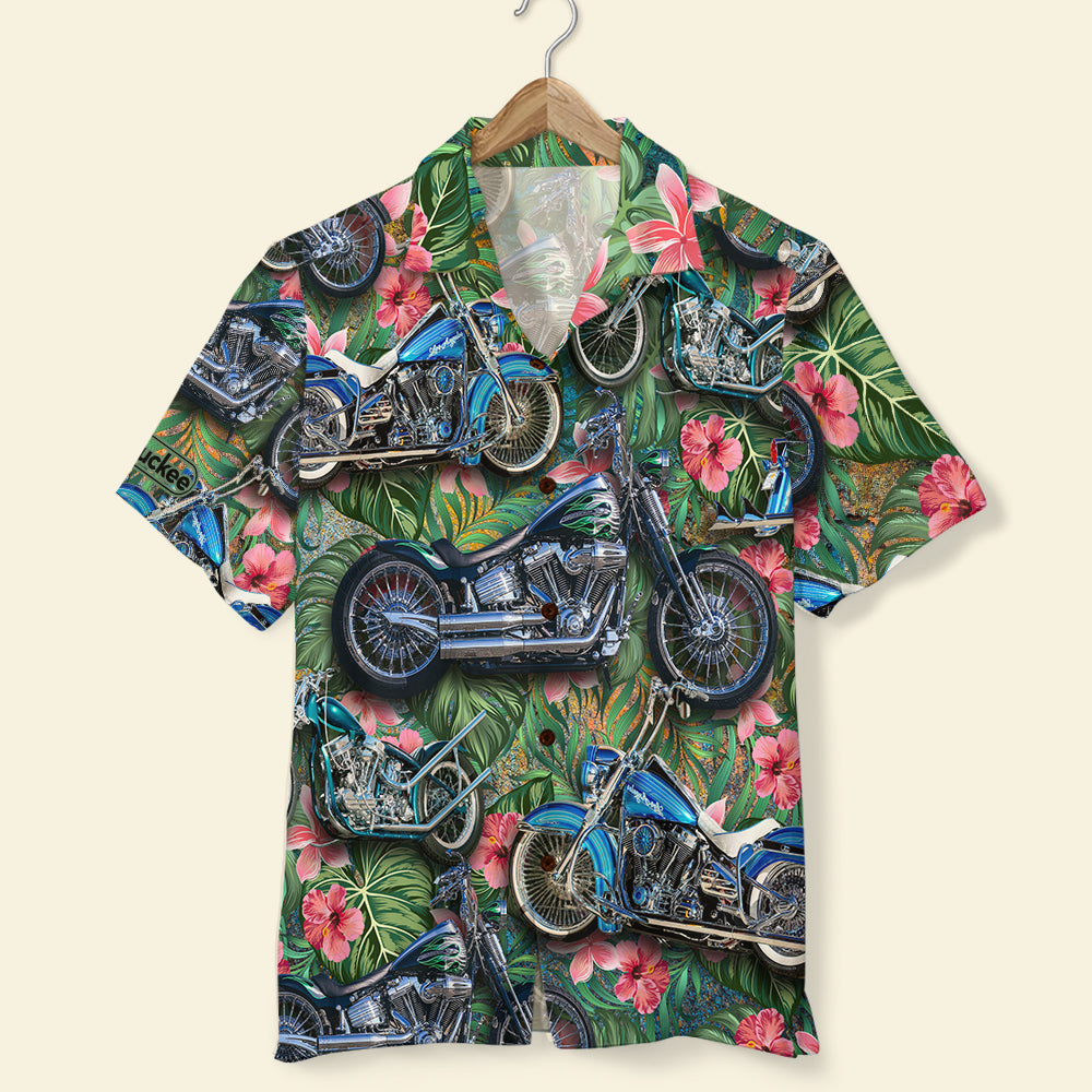 Custom Biker Hawaii Gift For Bike Tropical Pattern F Ha12391