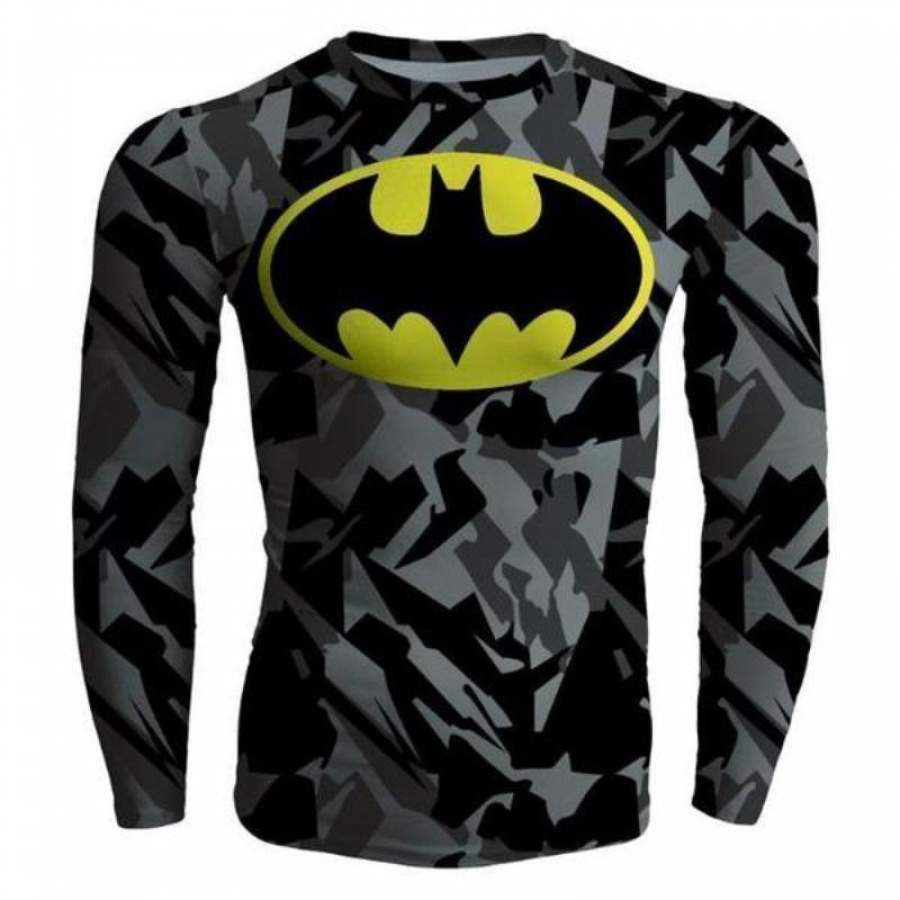 Batman Camoflouge 3D Printed Batman Long Sleeve Shirt - TopTrendingUS