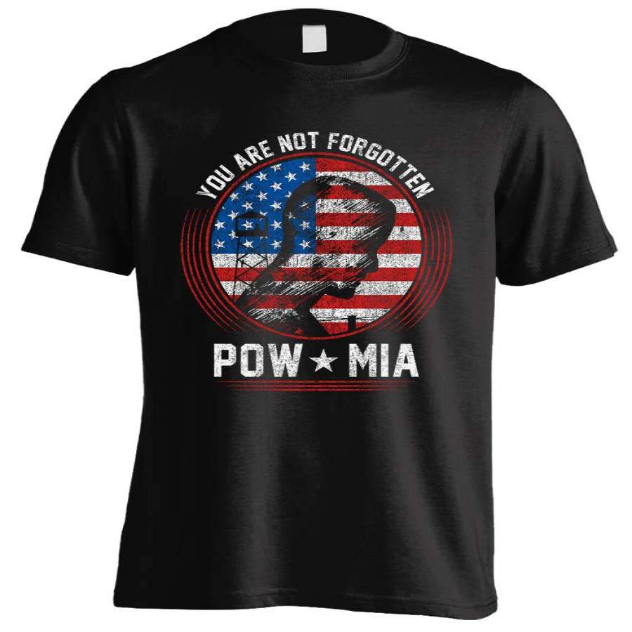 POW/MIA You Are Not Forgotten T-shirt (Front Print)