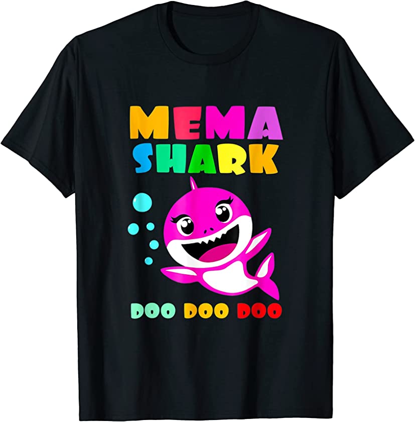 Shark Shirt Birthday Mema Funny Birthday Family Mother’s Day T-Shirt