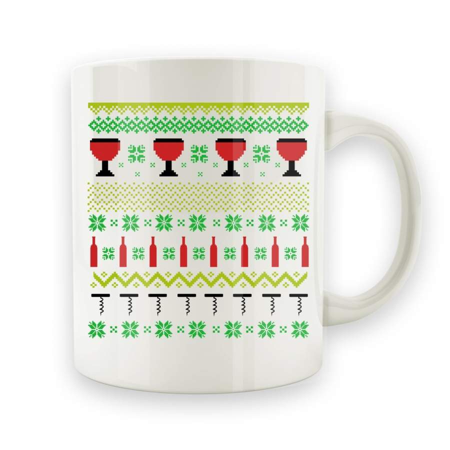 Wine Ugly Christmas Sweater – 15oz Mug