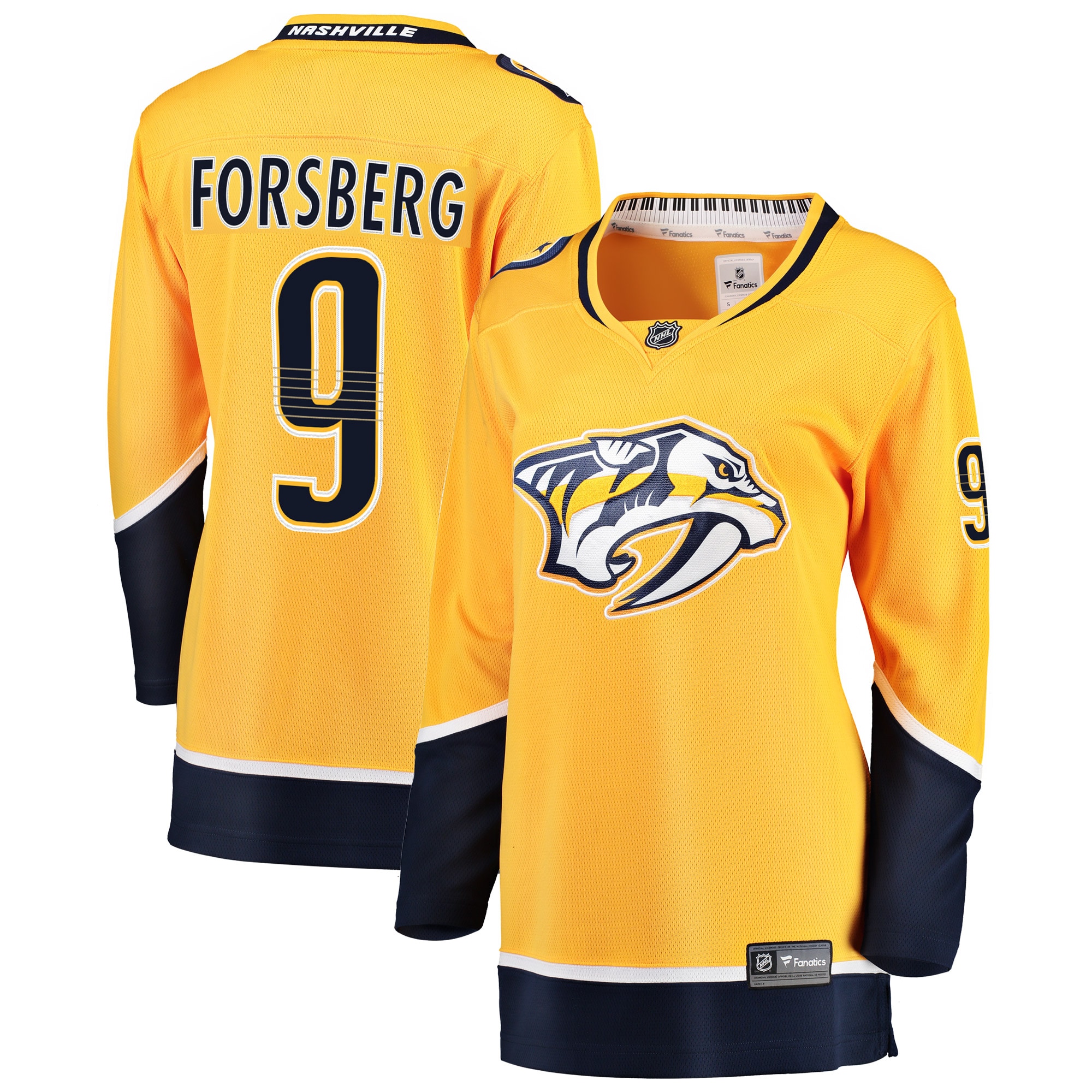 Filip Forsberg Nashville Predators Branded Women's Breakaway Player Jersey – Gold